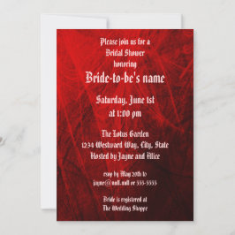 Gothic Roos Bridal Shower Invitation Kaart