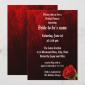 Gothic Roos Bridal Shower Invitation Kaart (Voorkant / Achterkant)