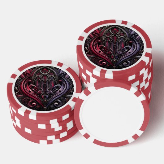 Gothic Roos Casino Poker Chip (Opstapeling)
