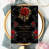 Gothic Roos Dark Adult Halloween Party Kaart