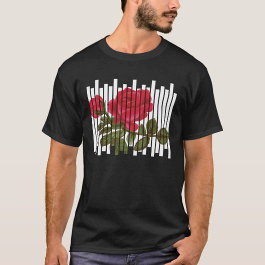 Gothic Roos Esthetische Grunge voor een Bloem en A T-shirt (Voorkant)