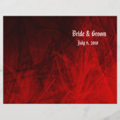Gothic Roos Folded Wedding Programme (Voorkant)
