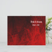 Gothic Roos Folded Wedding Programme (Staand voorkant)