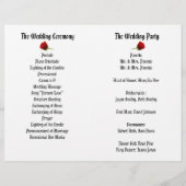 Gothic Roos Folded Wedding Programme (Achterkant)