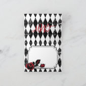 Gothic Roos Grunge Diamond Print Dank u Bedankkaart (Binnen)