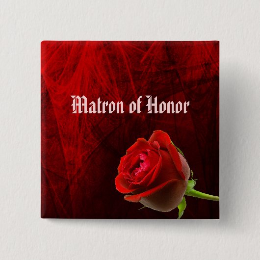 Gothic Roos Matron of Honor Button (Voorkant)
