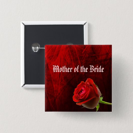 Gothic Roos Moeder van de Bride Button (Voorkant /achterkant)