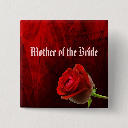 Gothic Roos Moeder van de Bride Button (Voorkant)