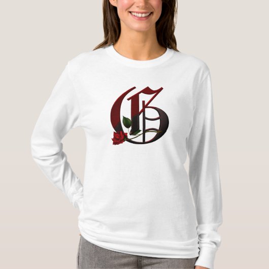 Gothic Roos Monogram G T-shirt (Voorkant)