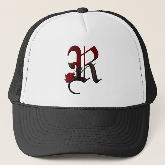 Gothic Roos Monogram R Trucker Pet (Voorkant)