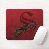 Gothic Roos Monogram S Muismat (Met muis)