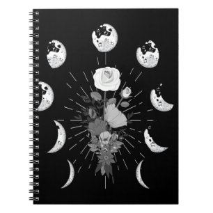 Gothic Roos Moon-fases Witchy Crescent Notitieboek