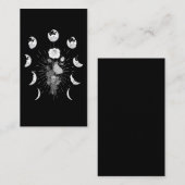 Gothic Roos Moon-fases Witchy Crescent Visitekaartje (Voorkant / Achterkant)