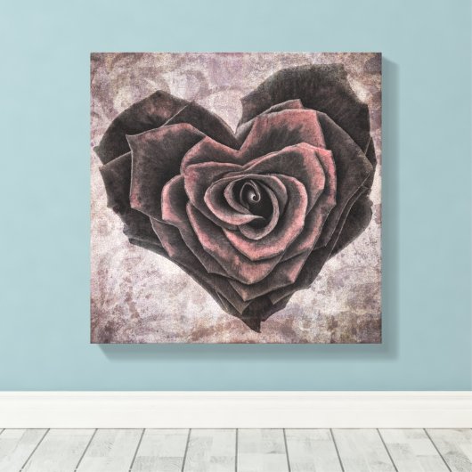 gothic roos omwikkeld canvas (Insitu (Houten vloer))