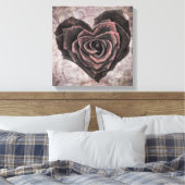 gothic roos omwikkeld canvas afdruk (Insitu (Slaapkamer))
