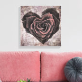 gothic roos omwikkeld canvas afdruk (Insitu (Woonkamer))
