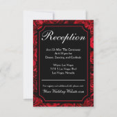 Gothic Roos Reception Enclosure Card RSVP Kaartje (Voorkant)