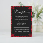 Gothic Roos Reception Enclosure Card RSVP Kaartje (Staand voorkant)