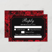  Gothic Roos Reply Card Informatiekaartje (Voorkant / Achterkant)
