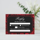  Gothic Roos Reply Card Informatiekaartje (Staand voorkant)