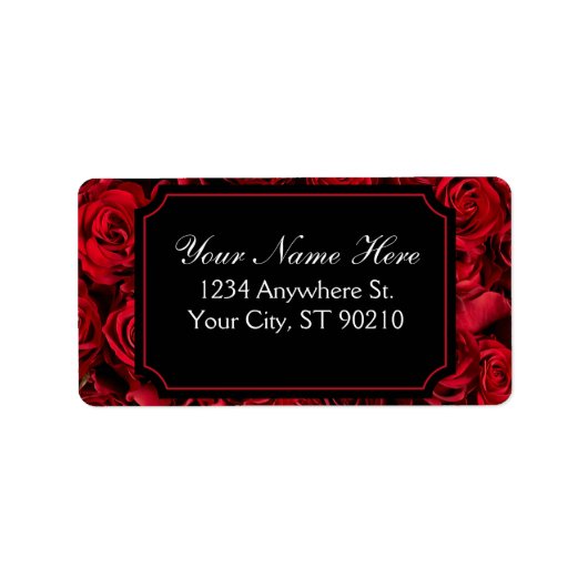 Gothic Roos Return Address Labels (Voorkant)