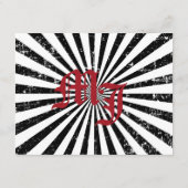 Gothic Roos schedel grunge piraat bruiloft details Informatiekaartje (Achterkant)