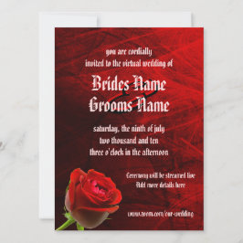 Gothic Roos Virtual Wedding Kaart