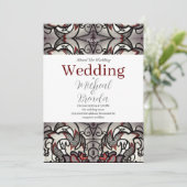 Gothic Roos Wedding Invitation Kaart (Staand voorkant)