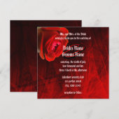 Gothic Roos Wedding Kaart (Voorkant / Achterkant)