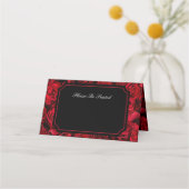 Gothic Roos Wedding Place Cards Plaatskaartje (Voorkant)