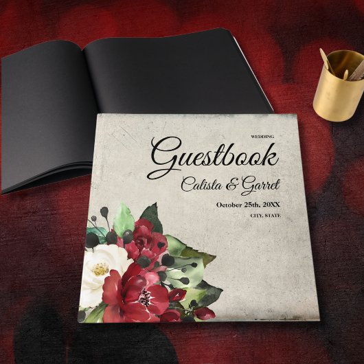 Gothic Rose Guestbook Gastenboek