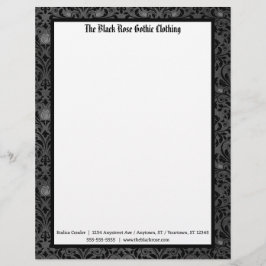 Gothic Rose in Black and Gray Briefhoofd