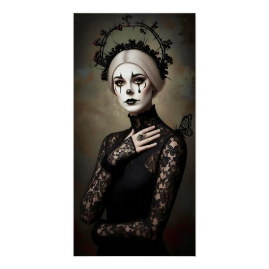 Gothic Rose Queen – Dark Romantic Art Perfect Poster (Voorkant)