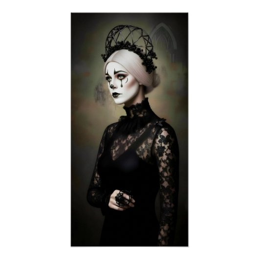 Gothic Rose Queen – Dark Romantic Art Perfect Poster (Voorkant)
