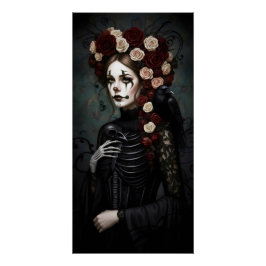 Gothic Rose Queen – Dark Romantic Art Perfect Poster