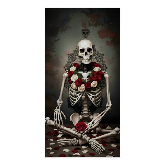 Gothic Rose Queen – Dark Romantic Art Perfect Poster (Voorkant)