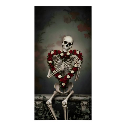 Gothic Rose Queen – Dark Romantic Art Perfect Poster (Voorkant)