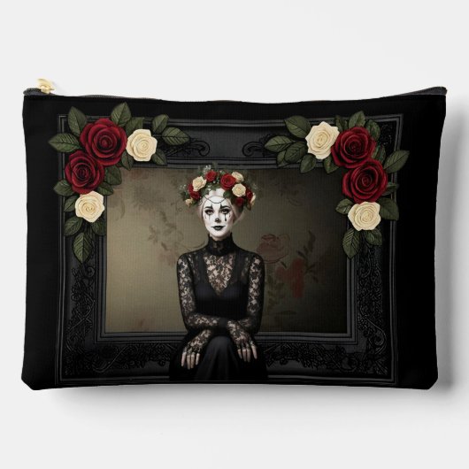 Gothic Rose Queen – Dark Romantic Art with Skeleto Etui (Voorkant)