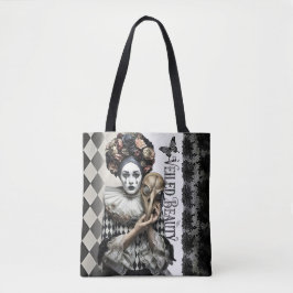 Gothic Rose Queen – Dark Romantic Art with Skeleto Tote Bag
