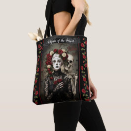 Gothic Rose Queen – Dark Romantic Art with Skeleto Tote Bag