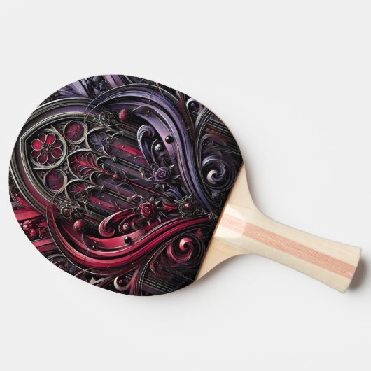 Gothic Rose Tafeltennisbat - Ping Pong Bat (Zijkant)