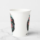 Gothic Rose Wedding Frame Papieren Bekers (Rechts)