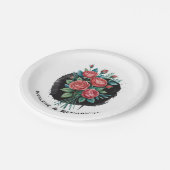 Gothic Rose Wedding Frame Papieren Bordje (Gekanteld)