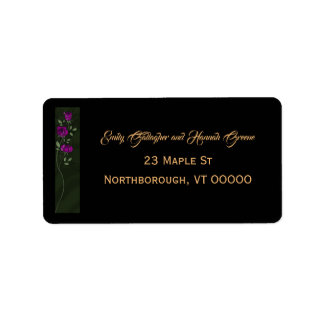 Gothic Roses Adreslabels Etiket