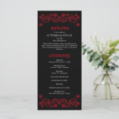 Gothic Roses Huwelijksprogramma (Staand voorkant)