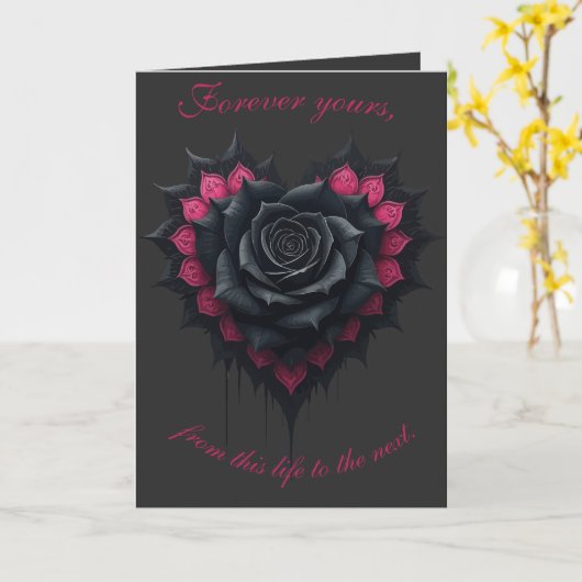 Gothic Roses Melancholic Elegance  Kaart (Gele Bloem)