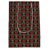 Gothic Roses Pattern Medium Cadeauzakje (Achterkant)