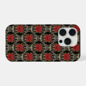 Gothic Roses Pattern Phone Case iPhone Hoesje (Achterkant horizontaal)