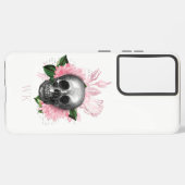  Gothic Roses Skull Monogram Samsung Galaxy Hoesje (Linkerkant)