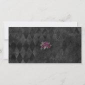 Gothic Roses Twee Foto's Zwarte Bedankkaart (Achterkant)